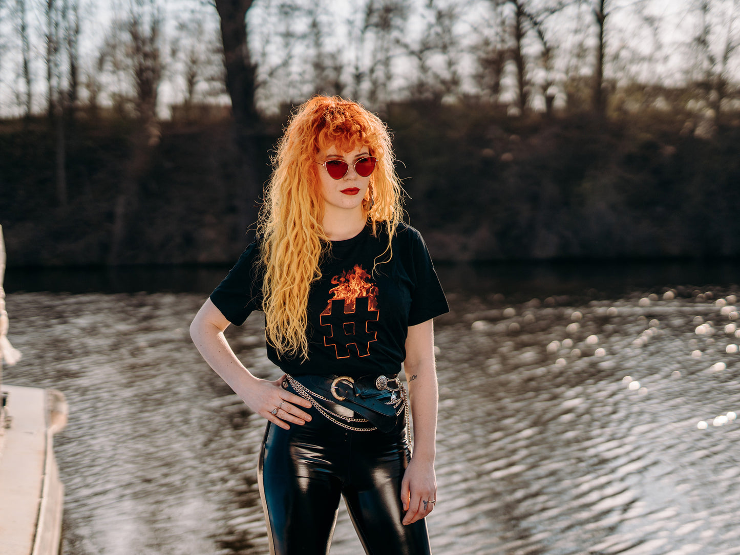 LIMITED EDITION Women's T-Shirt BURNING HASHTAG