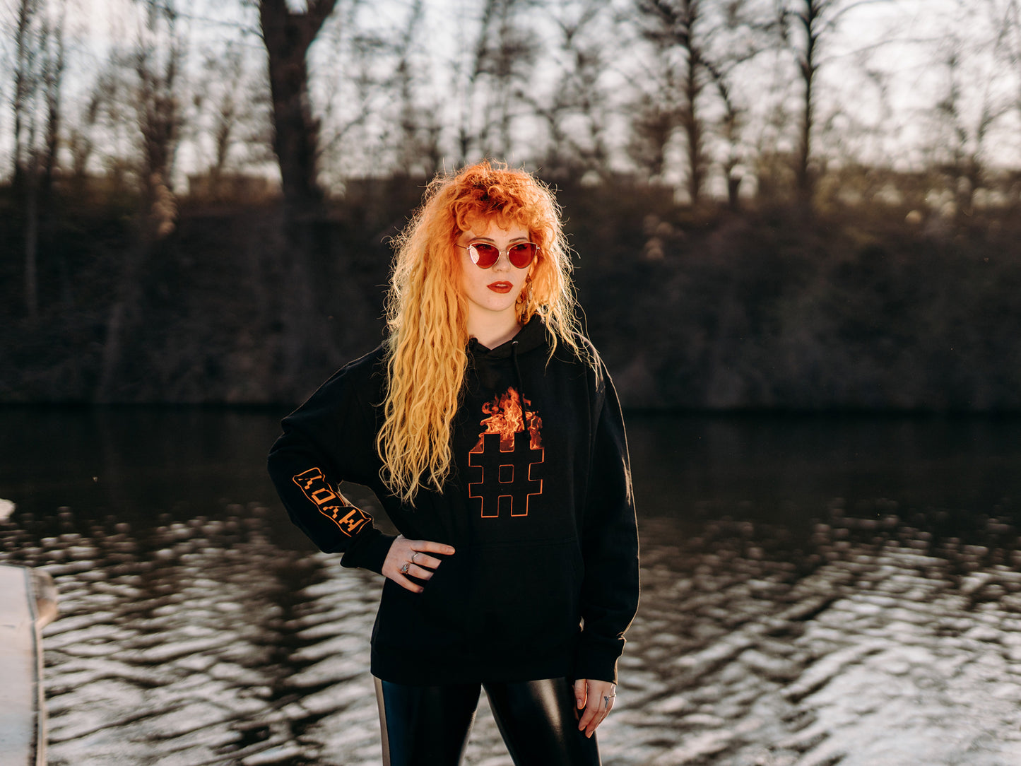 Women's Hoodie BURNING HASHTAG